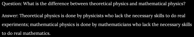 mathematicians




                                                          view of
                                                          physicists 